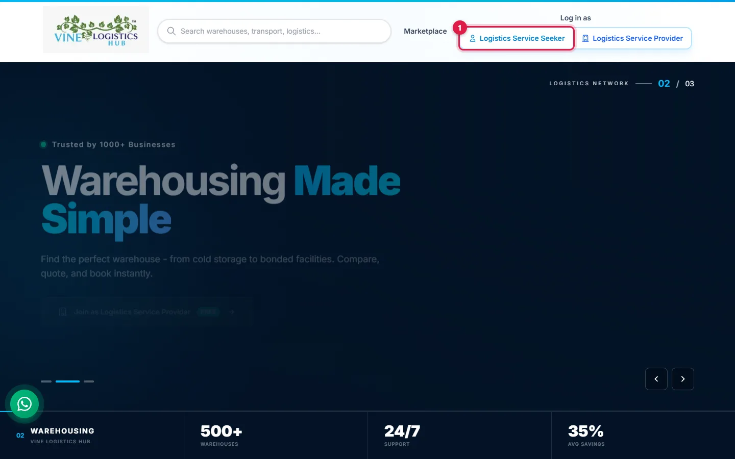 Header login