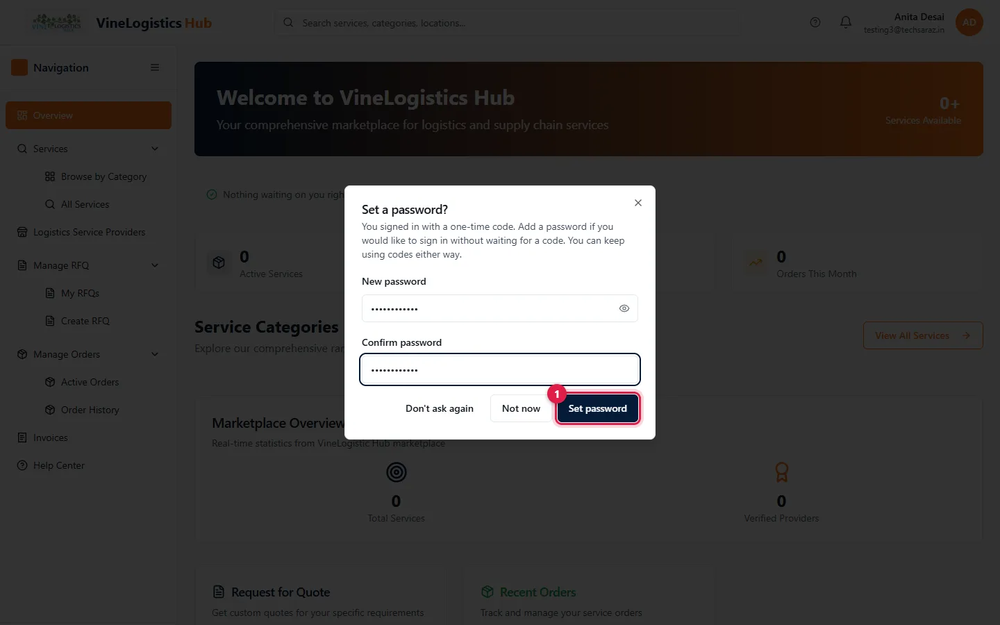 Set password