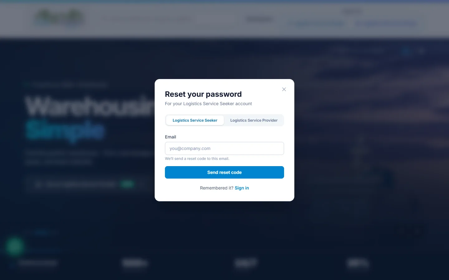 Forgot password